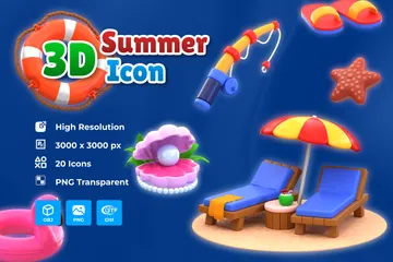 Été Pack 3D Icon