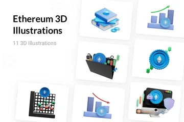 Ethereum 3D Illustration Pack
