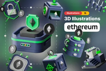 Ethereum 3D Icon Pack