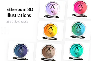 Ethereum 3D Illustration Pack