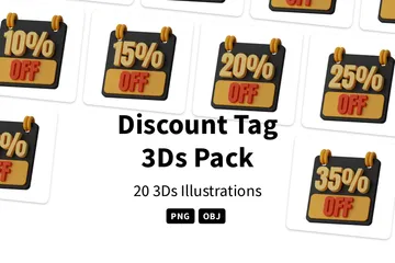 Etiqueta de descuento Paquete de Icon 3D