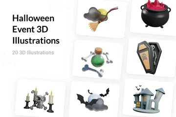 Événement d'Halloween Pack 3D Illustration