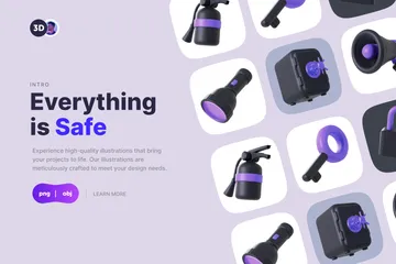 Everything Is Safe 3D Icon Pack