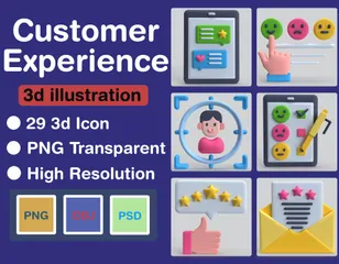 Experiencia del cliente Paquete de Icon 3D