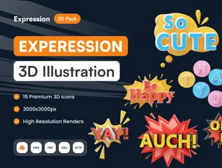 Expression 3D Icon Pack