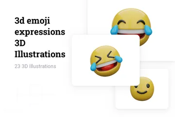 Expressions émoticônes Pack 3D Illustration