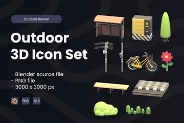 Extérieur Pack 3D Icon