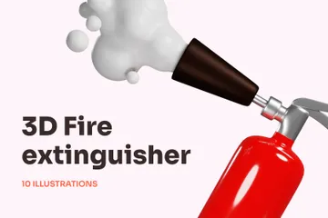 Extintor de incendios Paquete de Illustration 3D