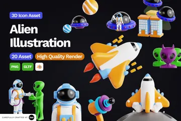 Extraterrestre Pack 3D Icon