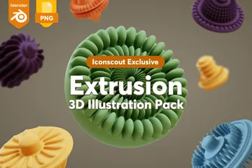 Extrusion Pack 3D Illustration