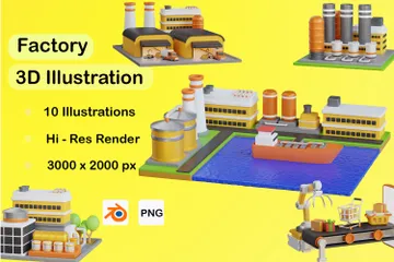 Fábrica Pacote de Illustration 3D