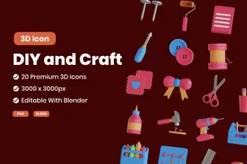 Faça você mesmo e artesanato Pacote de Icon 3D