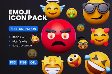 Face Emoji 3D Icon Pack