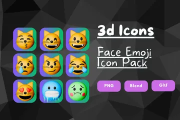 Face Emojis 3D Icon Pack