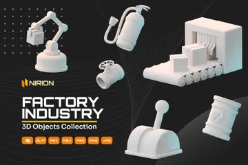 Factory Industry 3D Icon Pack