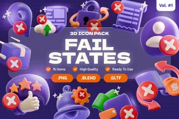 Fail States 3D Icon Pack