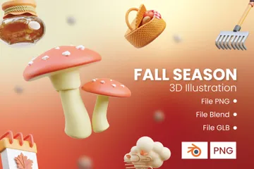 Fall Season 3D Icon Pack