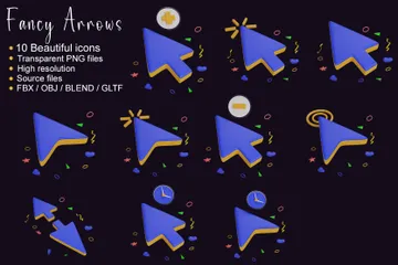 Fancy Arrows 3D Icon Pack