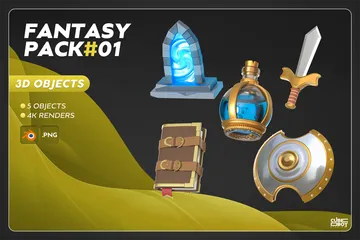 Fantasy-Paket #01 3D Icon Pack
