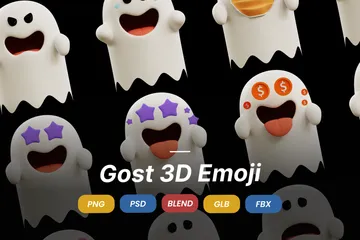 Emoji Fantasma Pacote de Icon 3D