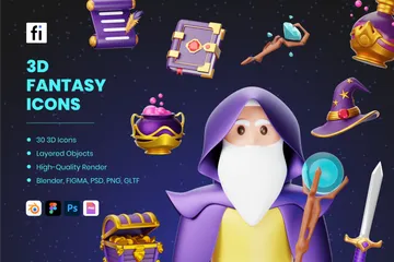 Fantasy 3D Icon Pack