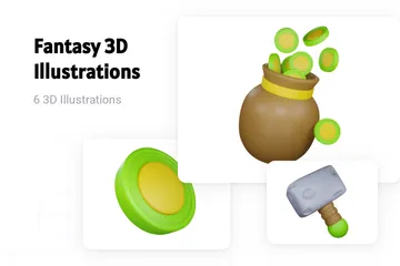 Fantasy 3D Illustration Pack