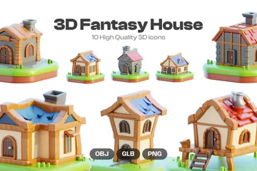 Fantasy House 3D Icon Pack