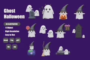 Fantôme Halloween 3D Icon Pack