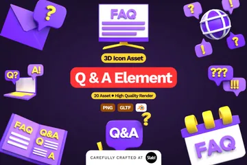 FAQ Pack 3D Icon