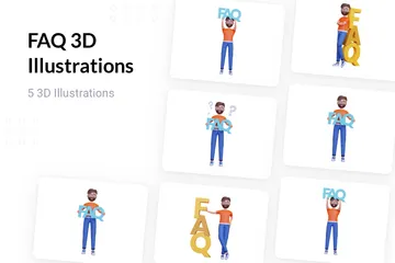 자주하는 질문 3D Illustration 팩