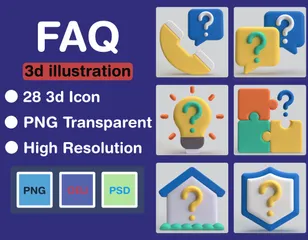 FAQ 3D Icon Pack