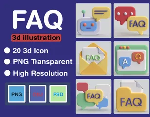 FAQ 3D Icon Pack