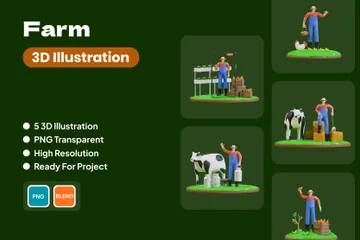 Farm 3D Illustration Pack