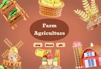 Farm Agriculture 3D Icon Pack