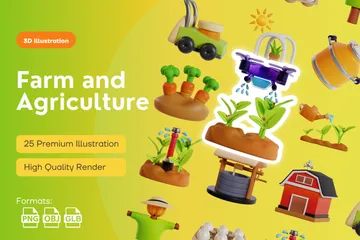 Farm And Agriculture 3D Icon Pack