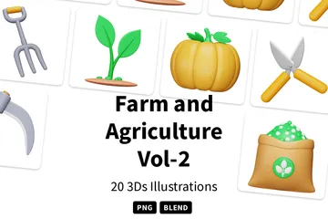 Farm And Agriculture Vol-2 3D Icon Pack