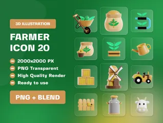 Farmer 3D Icon Pack