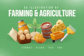 Farming & Agriculture 3D Icon Pack