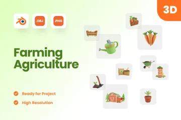 Farming Agriculture 3D Icon Pack