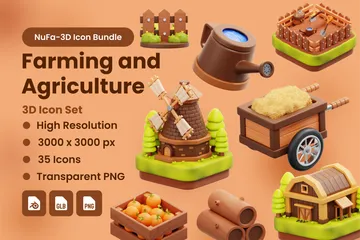 Farming And Agriculture 3D Icon Pack
