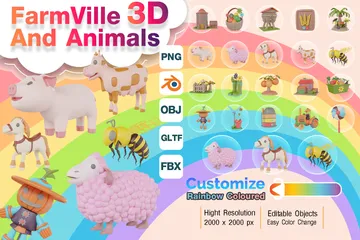 FarmVille & Animal 3D Icon Pack