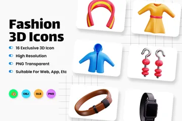 Fashion 3D Icon Pack