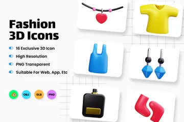 Fashion 3D Icon Pack