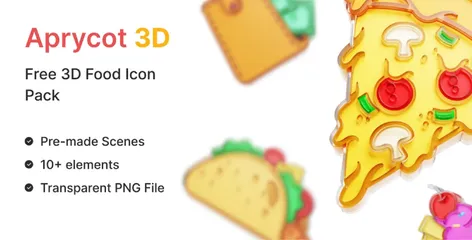 Free Comida rápida Pacote de Illustration 3D