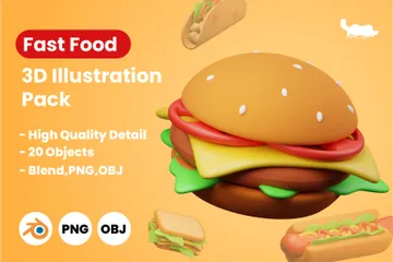 Fastfood 3D Illustration Pack