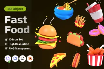 Fastfood 3D Icon Pack