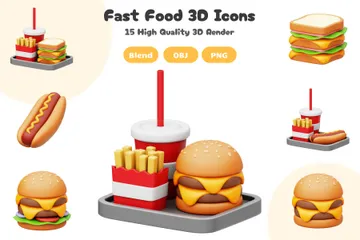 Fast Food 3D Icon Pack