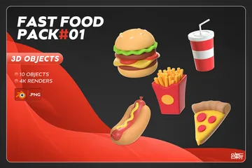 Fast Food 3D Icon Pack