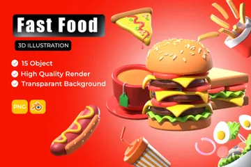 Fast Food 3D Icon Pack