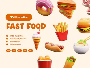 Fast Food 3D Icon Pack